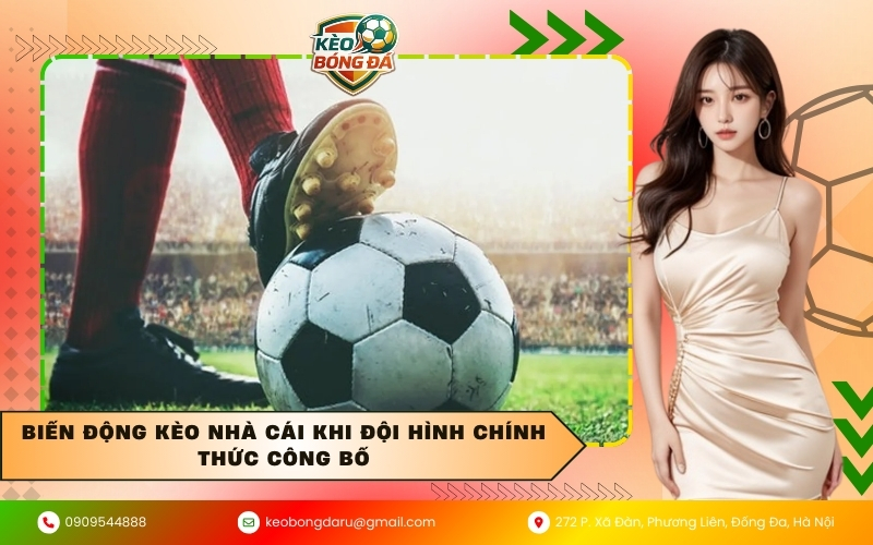 Biến động kèo nhà cái khi đội hình chính thức công bố