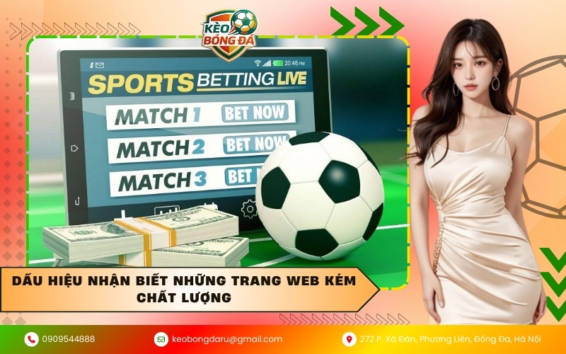 Dấu hiệu nhận biết những trang web kém chất lượng