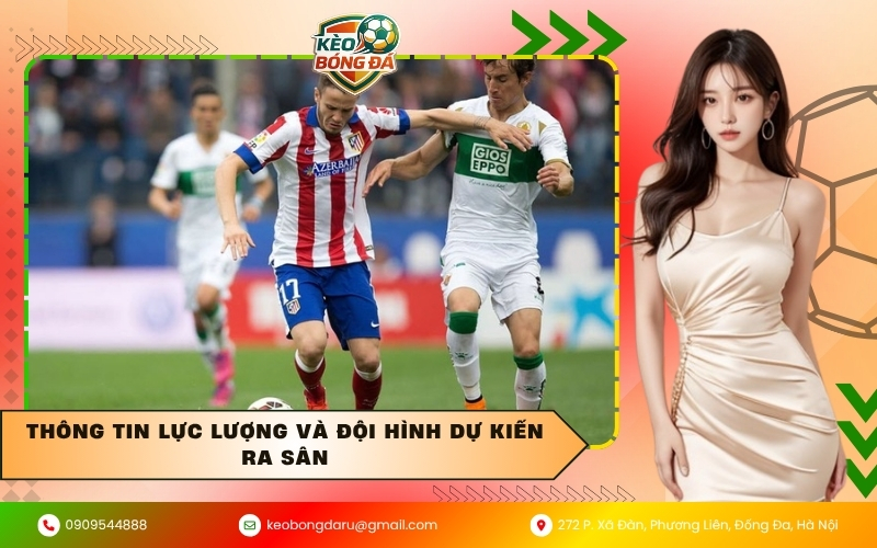 Thông tin lực lượng và đội hình dự kiến ra sân